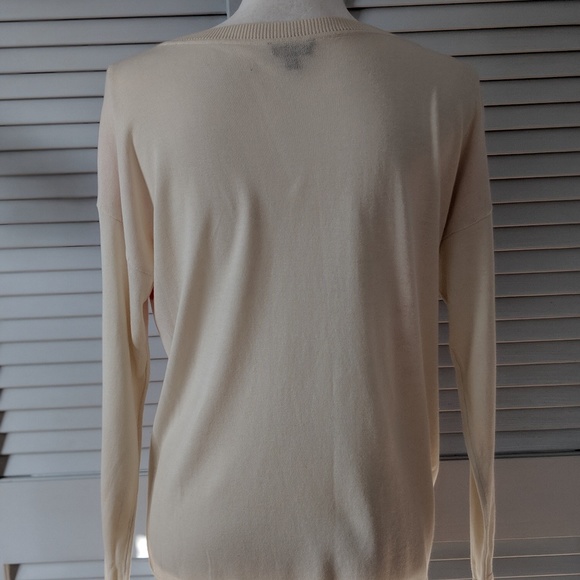 Talbots Coral and Cream Color Striped Sweater - Picture 5 of 7